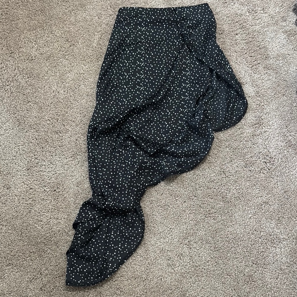 PrettyLittleThing Black and White Polka Dot Skirt